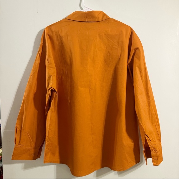 SHEIN Orange long sleeve button up - Picture 3 of 6